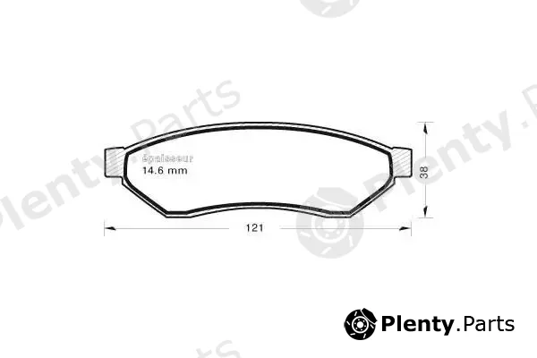 MGA 860 — Brake Pad Set, disc brake