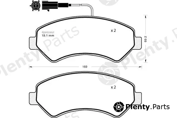 MGA 1175 — Brake Pad Set, disc brake
