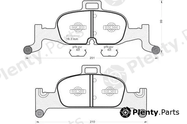 MGA 1235 — Brake Pad Set, disc brake