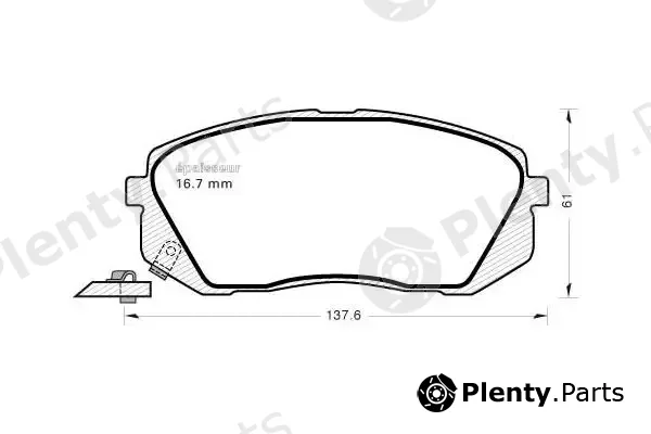 MGA 1080 — Brake Pad Set, disc brake