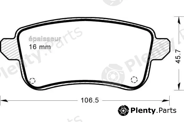 MGA 1191 — Brake Pad Set, disc brake