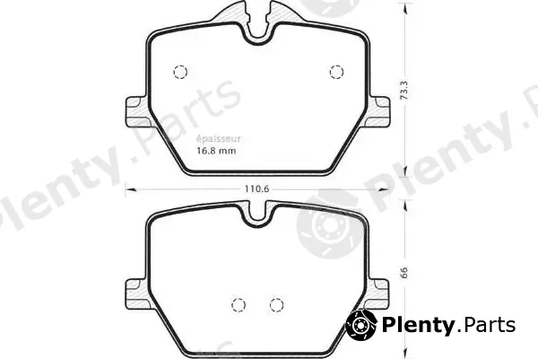 MGA 1369 — Brake Pad Set, disc brake