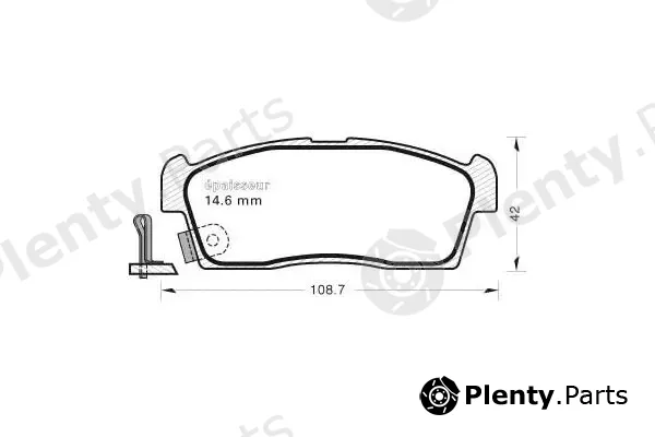 MGA 1081 — Brake Pad Set, disc brake