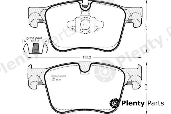 MGA 1271 — Brake Pad Set, disc brake