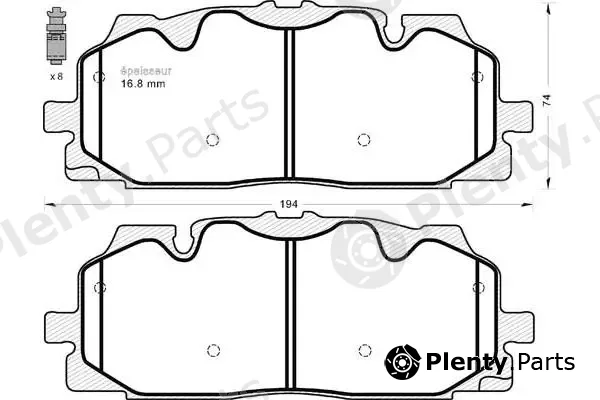 MGA 1243 — Brake Pad Set, disc brake