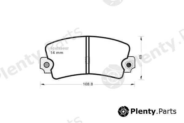 MGA 66 — Brake Pad Set, disc brake