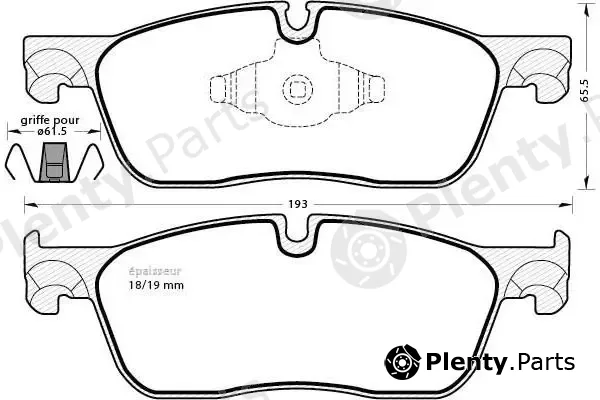 MGA 1222 — Brake Pad Set, disc brake