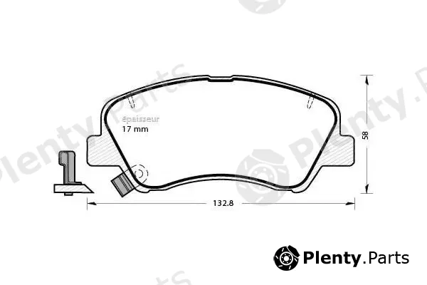 MGA 1095 — Brake Pad Set, disc brake