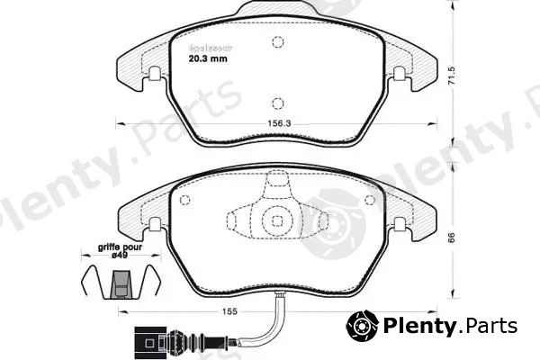 MGA 720 — Brake Pad Set, disc brake