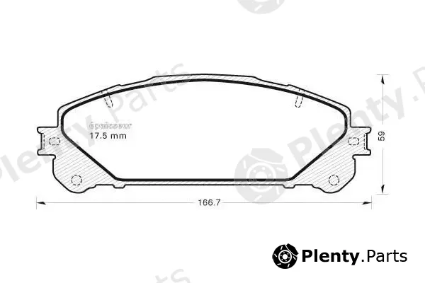 MGA 1047 — Brake Pad Set, disc brake