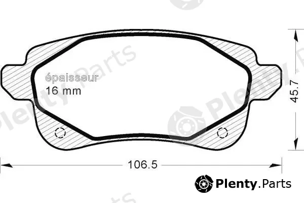 MGA 1224 — Brake Pad Set, disc brake