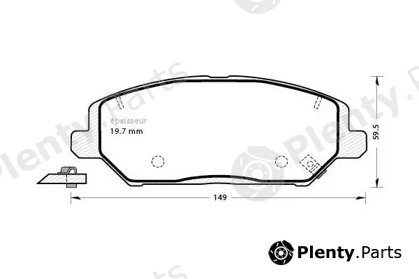 MGA 1307 — Brake Pad Set, disc brake