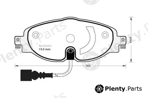 MGA 1119 — Brake Pad Set, disc brake