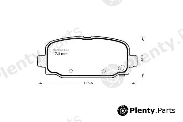 MGA 1299 — Brake Pad Set, disc brake