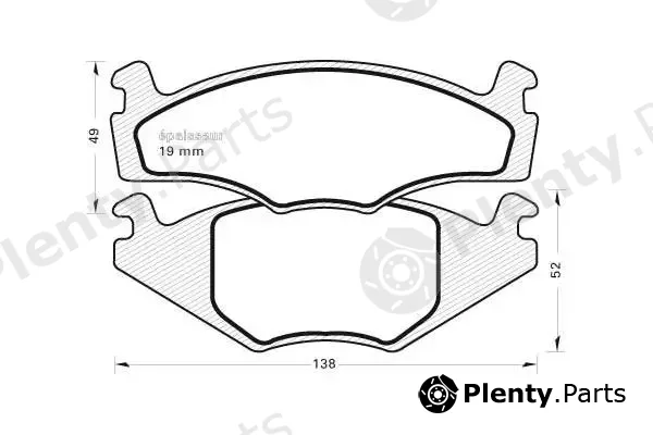 MGA 192 — Brake Pad Set, disc brake