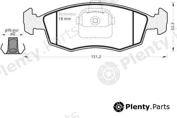 MGA 490 — Brake Pad Set, disc brake