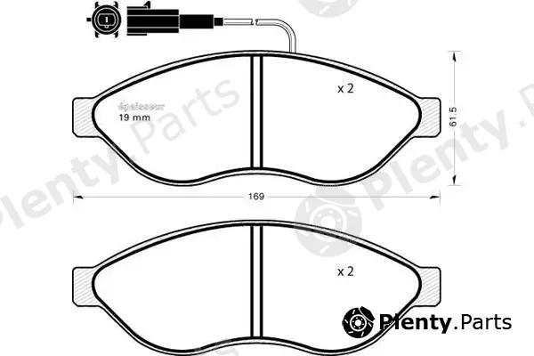 MGA 1174 — Brake Pad Set, disc brake