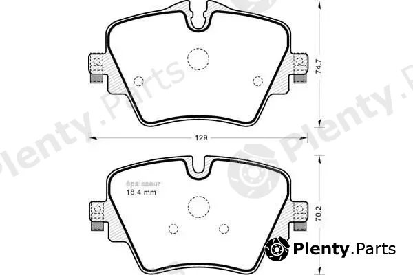 MGA 1193 — Brake Pad Set, disc brake