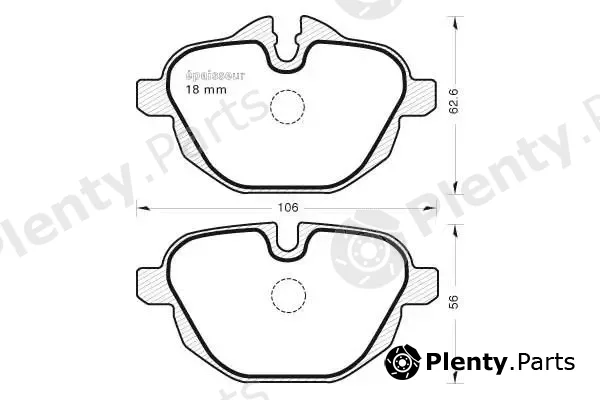 MGA 1027 — Brake Pad Set, disc brake