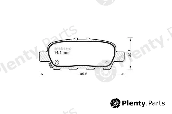 MGA 1045 — Brake Pad Set, disc brake