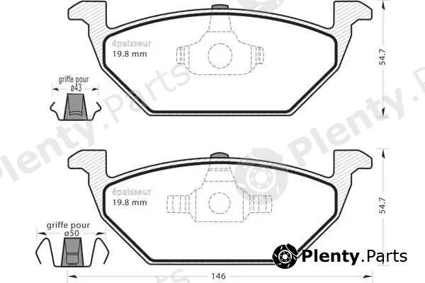 MGA 424 — Brake Pad Set, disc brake