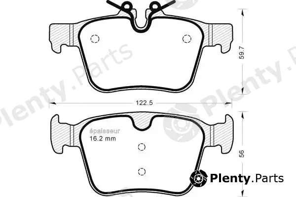 MGA 1223 — Brake Pad Set, disc brake