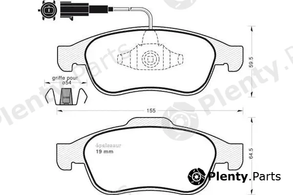 MGA 1013 — Brake Pad Set, disc brake