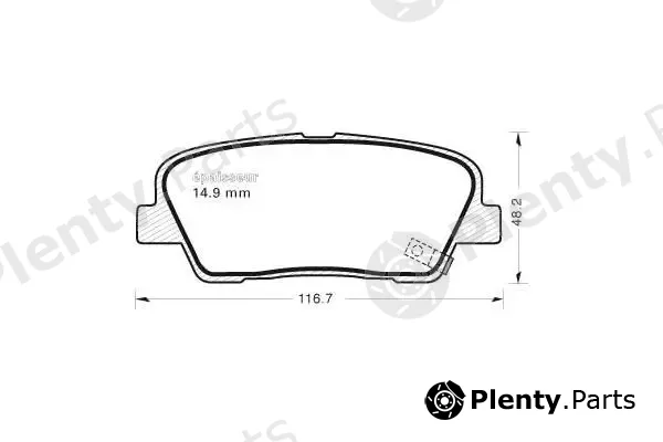 MGA 1016 — Brake Pad Set, disc brake