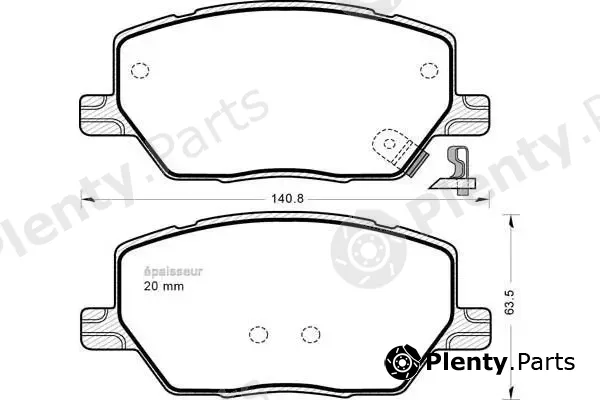 MGA 1202 — Brake Pad Set, disc brake