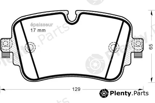 MGA 1246 — Brake Pad Set, disc brake