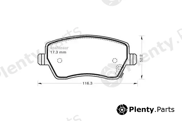 MGA 1063 — Brake Pad Set, disc brake