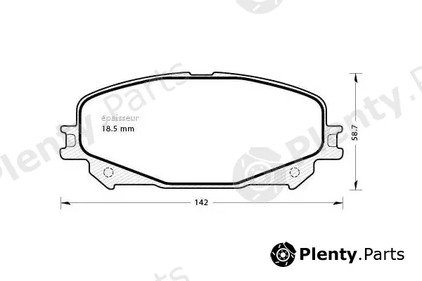 MGA 1298 — Brake Pad Set, disc brake