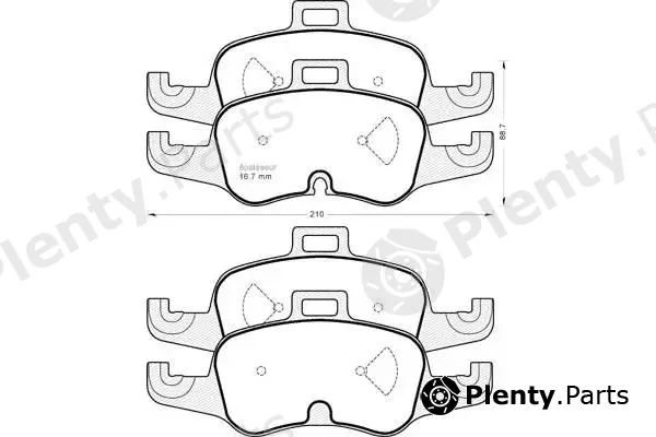 MGA 1228 — Brake Pad Set, disc brake
