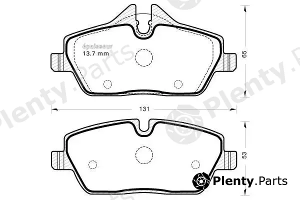 MGA 1165 — Brake Pad Set, disc brake
