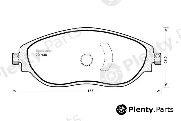 MGA 1286 — Brake Pad Set, disc brake