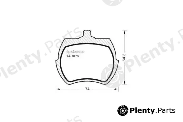 MGA 17 — Brake Pad Set, disc brake