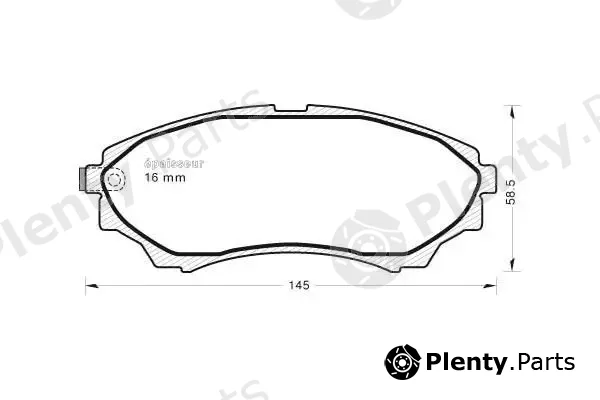 MGA 1006 — Brake Pad Set, disc brake