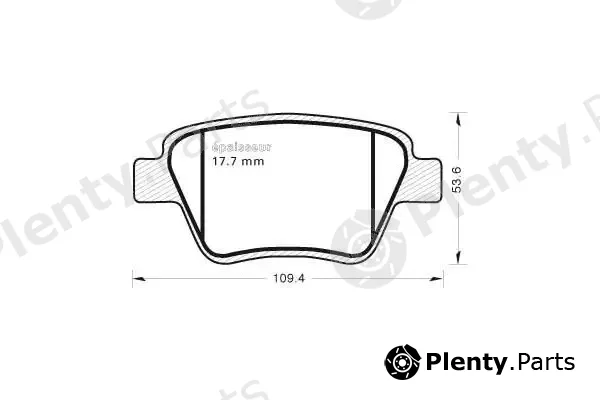 MGA 1015 — Brake Pad Set, disc brake