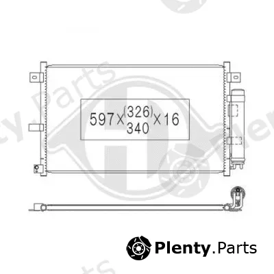 Diederichs DCC1674 — Condenser, air conditioning DIEDERICHS Climate