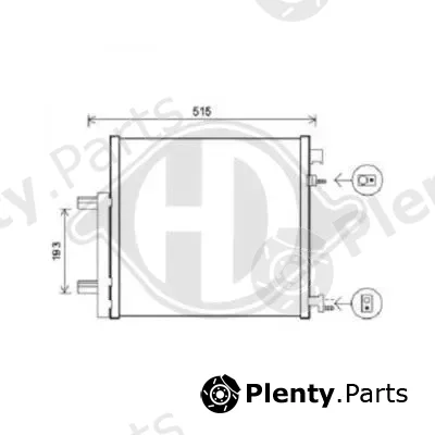 Diederichs DCC1886 — Condenser, air conditioning DIEDERICHS Climate