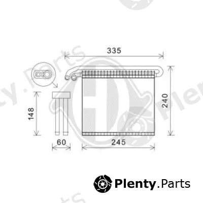 Diederichs DCV1054 — Evaporator, air conditioning DIEDERICHS Climate