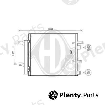 Diederichs DCC1982 — Condenser, air conditioning DIEDERICHS Climate