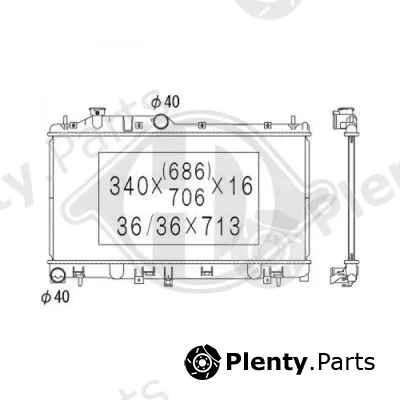 Diederichs DCM3042 — Radiator, engine cooling DIEDERICHS Climate