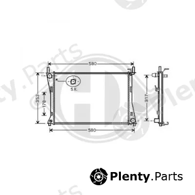 Diederichs 8140405 — Radiator, engine cooling