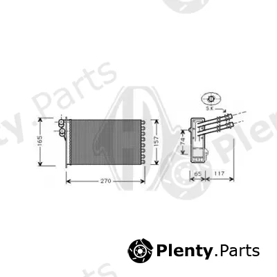 Diederichs DCM1247 — Heat Exchanger, interior heating DIEDERICHS Climate