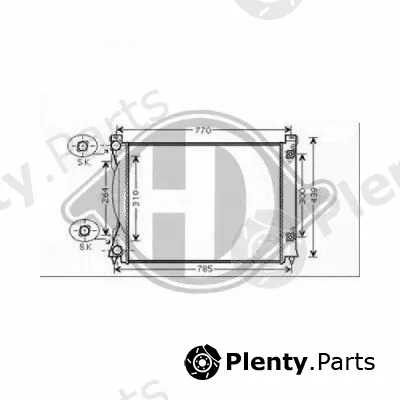 Diederichs DCM1480 — Radiator, engine cooling DIEDERICHS Climate