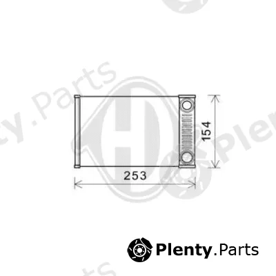 Diederichs DCM3915 — Heat Exchanger, interior heating DIEDERICHS Climate