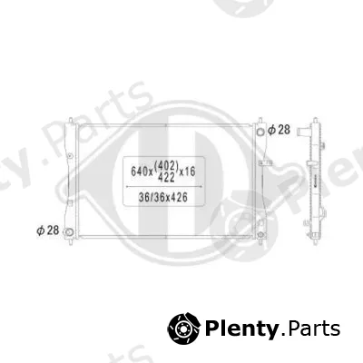Diederichs DCM2512 — Radiator, engine cooling DIEDERICHS Climate