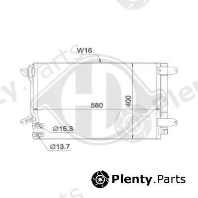 Diederichs DCC1865 — Condenser, air conditioning DIEDERICHS Climate
