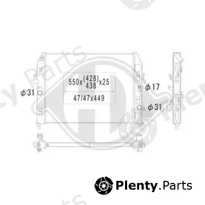 Diederichs DCM2265 — Radiator, engine cooling DIEDERICHS Climate